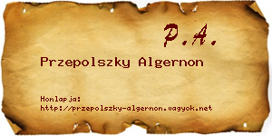 Przepolszky Algernon névjegykártya
