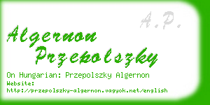 algernon przepolszky business card
